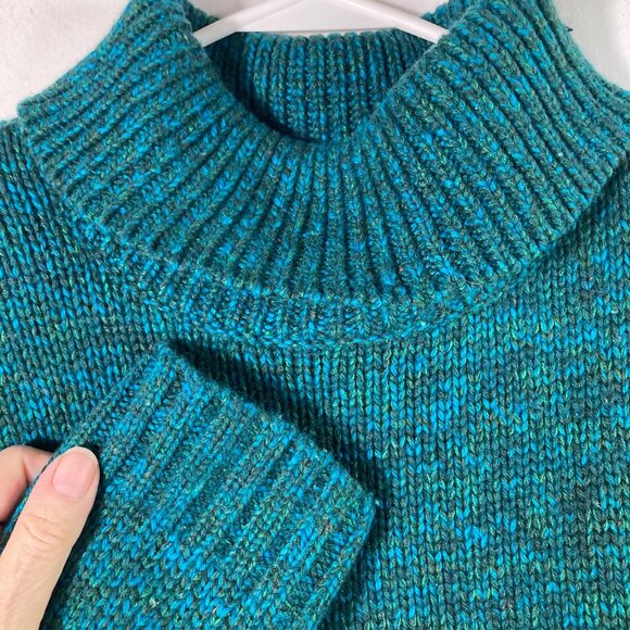 Womens Coldwater Creek Christmas Trees Cabin Knit Sweater L Wool Blend - Picture 4 of 10